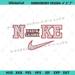 nike louisiana ragin' cajuns swoosh embroidery design download file