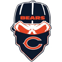 chicago bears ninja face svg