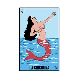 la chichona mermaid card svg, trending svg, la sirena svg, loteria card, mexican bingo, mermaid card, la chichona, merma