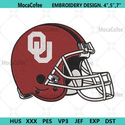 oklahoma sooners helmet machine embroidery design