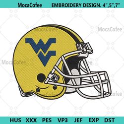 west virginia mountaineers helmet machine embroidery design