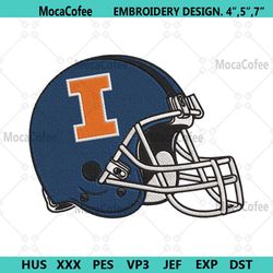 illinois fighting illini helmet machine embroidery design