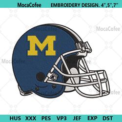 michigan wolverines helmet machine embroidery digitizing