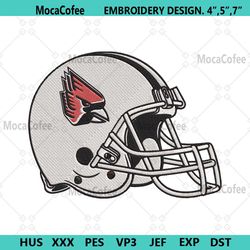 ball state cardinals helmet machine embroidery digitizing