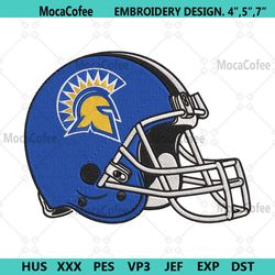 san jos state spartans helmet embroidery design file