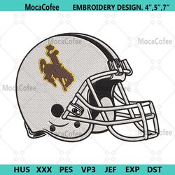 wyoming cowboys helmet embroidery design download file