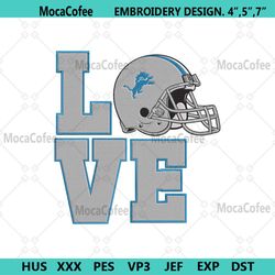 love helmet detroit lions embroidery design download file