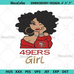 san francisco 49ers girl embroidery design file download