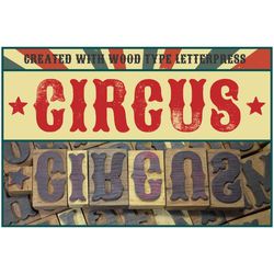 circus letterpress font | typewriter font, distressed font, vintage font, retro font, grunge font, letterpress font