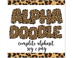 doodle leopard alphabet letters svg png, doodle leopard font svg png, leopard print doodle alphabet png, doodle font png