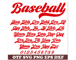 baseball font with tails, baseball font svg otf png, baseball letters svg, retro font vintage font, baseball svg