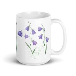 bluebell mug flower bluebells garden nature plant flowers lover gift cottagecore woodland spring flo