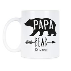 papa bear 2019 papa bear mug papa bear est 2019 new dad gift first father's day