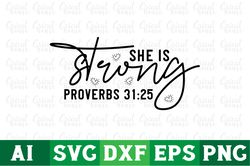 she is strong proverbs 3125