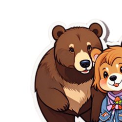 cute bear printable stickers download 38png