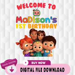 personalize the cocomelon png, birthday cocomelon characters png, birthday png, cocomelon birth,birthday-markivey