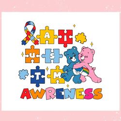 care bears autism awareness autism puzzle pieces ,trending, mothers day svg, fathers day svg, bluey svg, mom svg, dady s