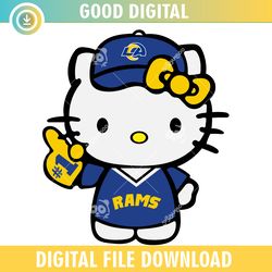 los angeles rams hello kitty ,100th day of school,back to school,school,100 days svg, teacher svg, school svg