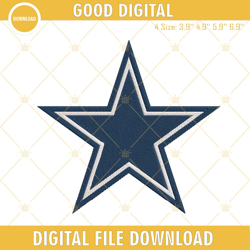 Dallas Cowboys Logo Embroidery Files, NFL Football Team Machine Embroidery Designs, Embroidery Design,Embroidery Design