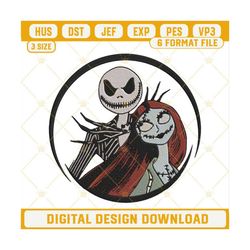 Jack And Sally Embroidery Designs, The Nightmare Before Christmas Embroidery Files.jpg
