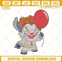 Stitch Pennywise Halloween Machine Embroidery Designs File.jpg
