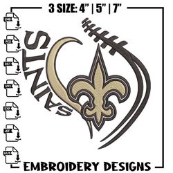 heart new orleans saints embroidery design, new orleans saints embroidery, nfl embroidery, logo sport embroidery. (2).jp