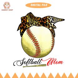 softball mom sport baseball bat leopard headband png