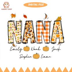 personalization nana png, pumpkin season png, thanksgiving png, thanksgiving mama png