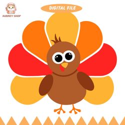 baby turkey svg, turkey svg, thanksgiving svg, 1st thanksgiving, clipart, png, files for cricut, silhouette