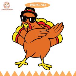 dabbing turkey svg, thanksgiving day svg, funny turkey svg
