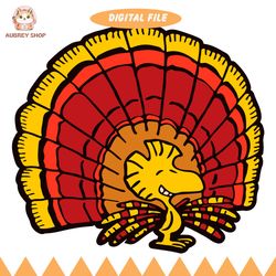 thanksgiving peanuts woodstock funny turkey vibes svg file