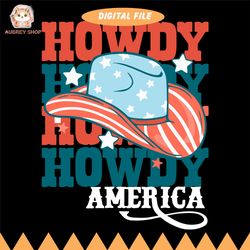 american howdy western cowgirl cowboy rodeo 4th of july svg