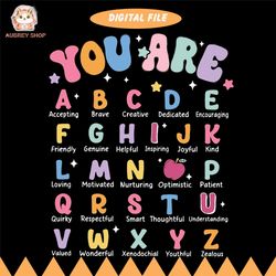 you are alphabet teacher school png, teacher png, 1st day of school, back to school