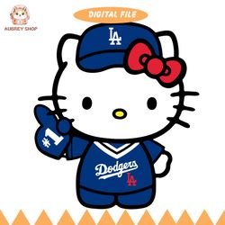 hello kitty baseball la dodgers svg, hello kitty baseball team svg, la dodgers, football svg, super bowl svg