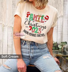 family christmas 2023 making memories together shirt, christmas crewneck, cute xmas tee , christmas party sweatshirt, ch