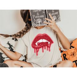 vampire lips shirt, vampire sweatshirt, halloween costume, halloween party shirt, vampire shirt, halloween lips shirt, s