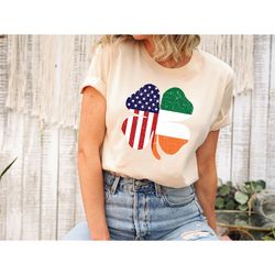 ireland usa shirt, ireland usa flags shirt, clover shirt, st patrick's day shirt, irish shirt, ireland usa lover shirt,