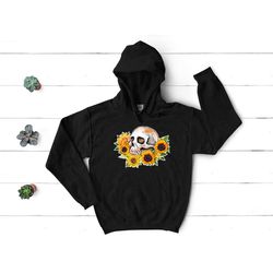 skull sunflower hoodie, skull lady boho, mom hoodie, mom life shirt, mom life hoodie, feminist hoodie, funny hoodie, qua