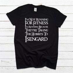 i'm not running for fitness hobbits t shirt 2609