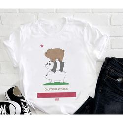 we bare bears cali stack t-shirt, we bare bears shirt fan gifts, we bare bears cartoon network shirt, we bare bears vint