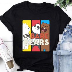 we bare bears panels t-shirt, we bare bears shirt fan gifts, we bare bears cartoon network shirt, we bare bears vintage