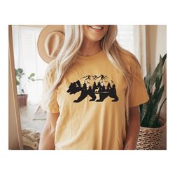 mountain bear sweatshirt, bear shirt, camping shirt, wilderness travel tee, wanderlust shirt, mountain shirt, camping sh