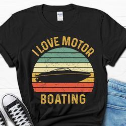 motor boating lover men's shirt, papa boating gift for him, sailing t-shirt for men, boat owner tee from wife, funny fat