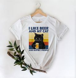 i like beer and my cat shirt, drinking beer shirt, oktoberfest shirt, beer shirt, funny beer shirt, drinking shirt, beer