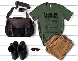 gamer nutrition facts shirt for gamers, birthday gift, gift for gamers, gamer gift, valentine's day gift, christmas game