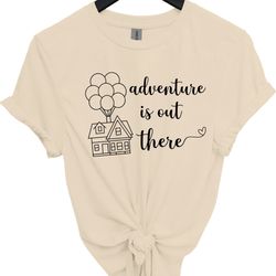 adventure is out there shirt, up house, up carl and ellie adventure is out there, balloons adventure house, disney world