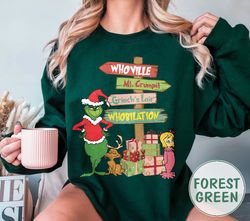 grinchmas christmas shirt, whoville university christmas shirt, funny christmas sweatshirt, trendy christmas shirt 2023,