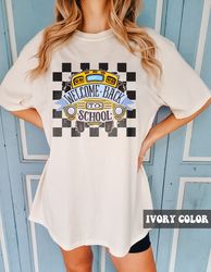 happy back to school shirts, first day of the school shirt, kids back to school, gift for teacher, 1st grade teacher shi