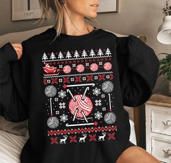 crochet christmas sweatshirt, crochet lover shirt, knitting shirt,crafter mom shirt for women,funny crochet crewneck,gif