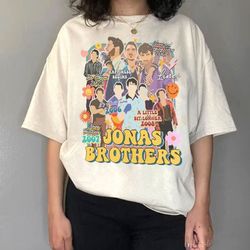 brothers band vintage tee, jonas brothers tour shirt, concert 2023 retro unisex gift, jonas retro 90's sweater, jonas br